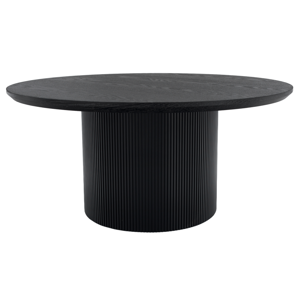 Konferenční stolek, černá, průměr 80 cm, MAHIR TYP 2