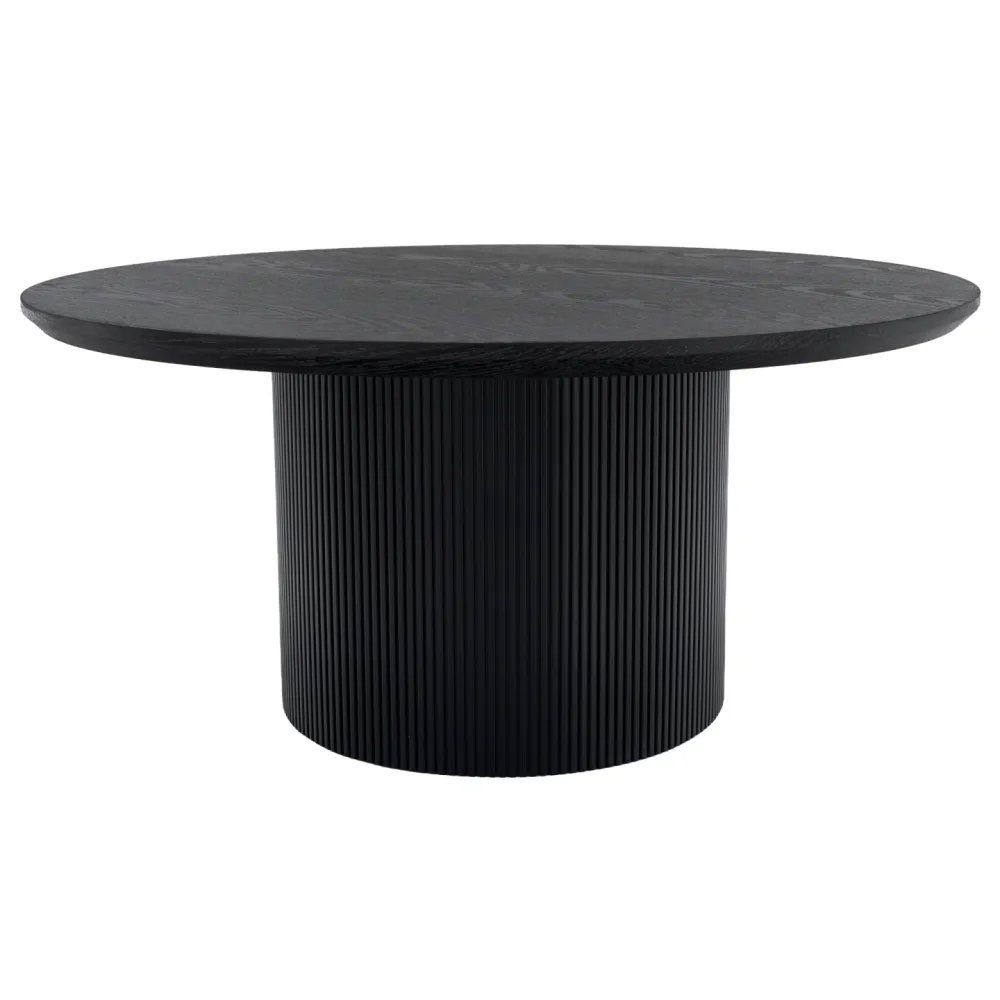 Konferenční stolek, černá, průměr 80 cm, MAHIR TYP 2