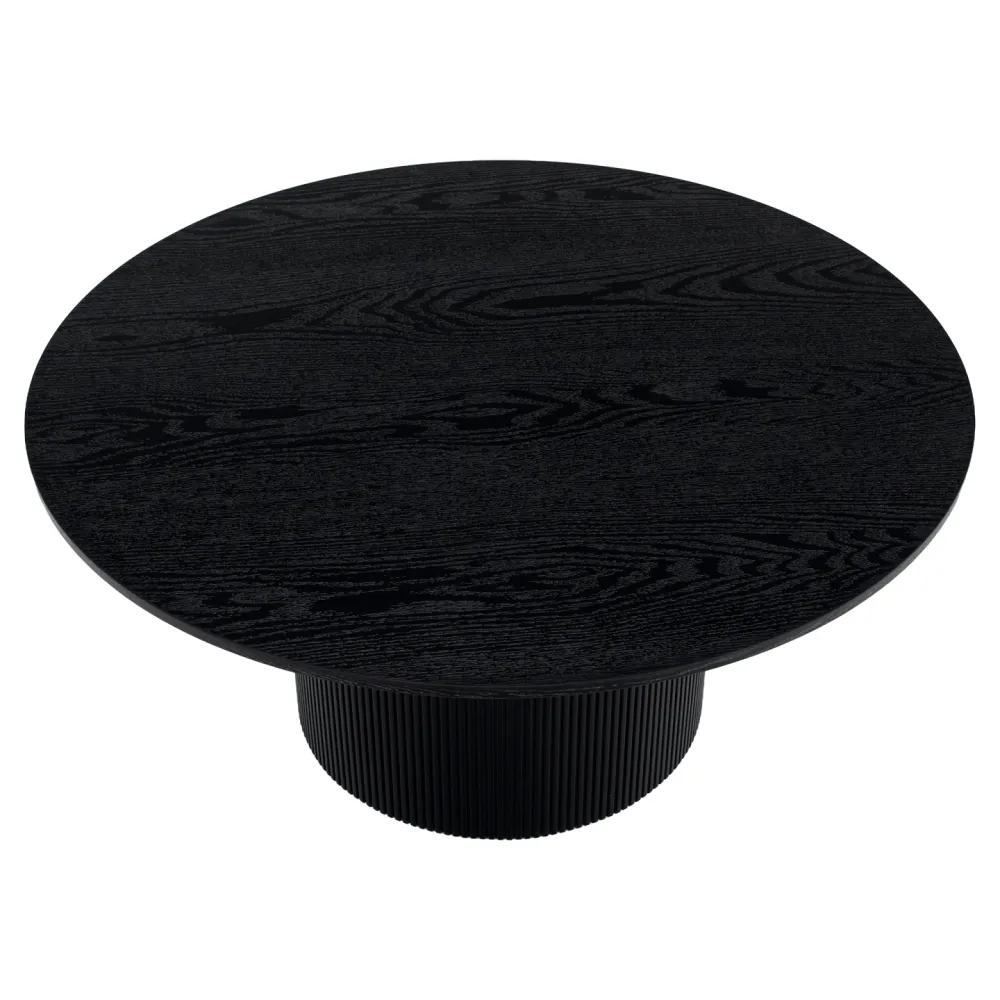 Konferenční stolek, černá, průměr 80 cm, MAHIR TYP 2