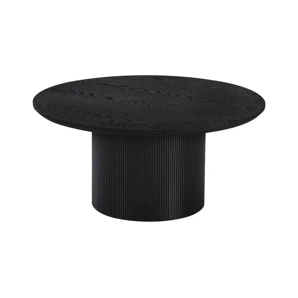 Konferenční stolek, černá, průměr 80 cm, MAHIR TYP 2
