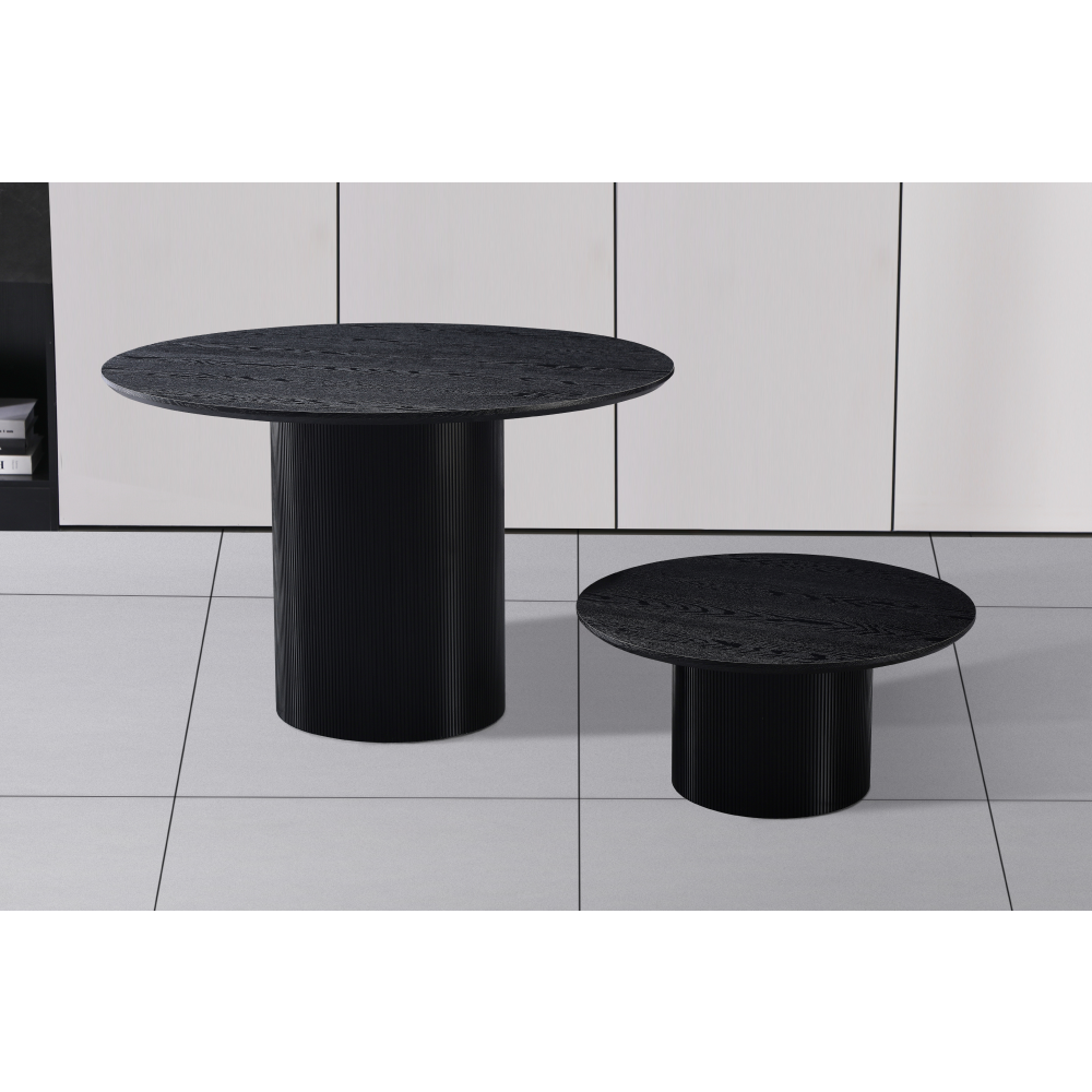 Konferenční stolek, černá, průměr 80 cm, MAHIR TYP 2
