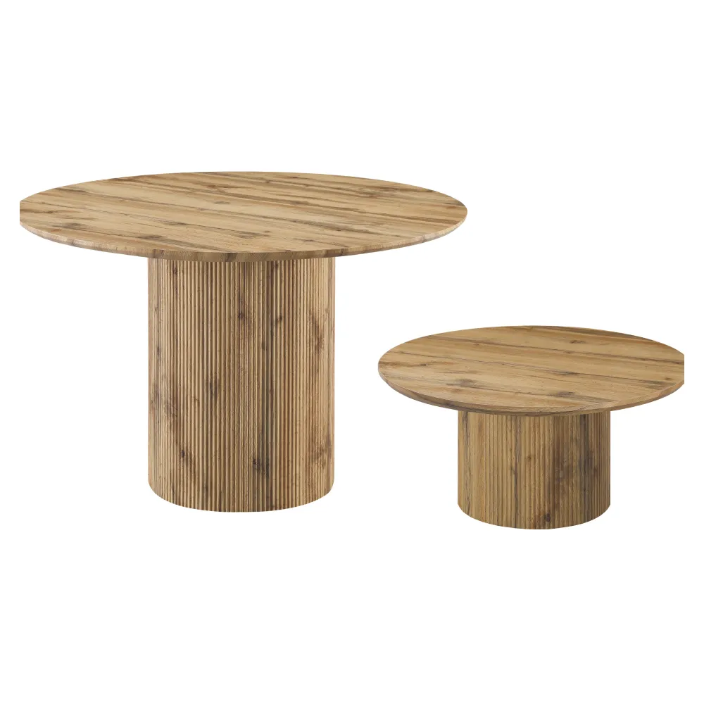 Konferenční stolek, dub, průměr 80 cm, MAHIR TYP 2