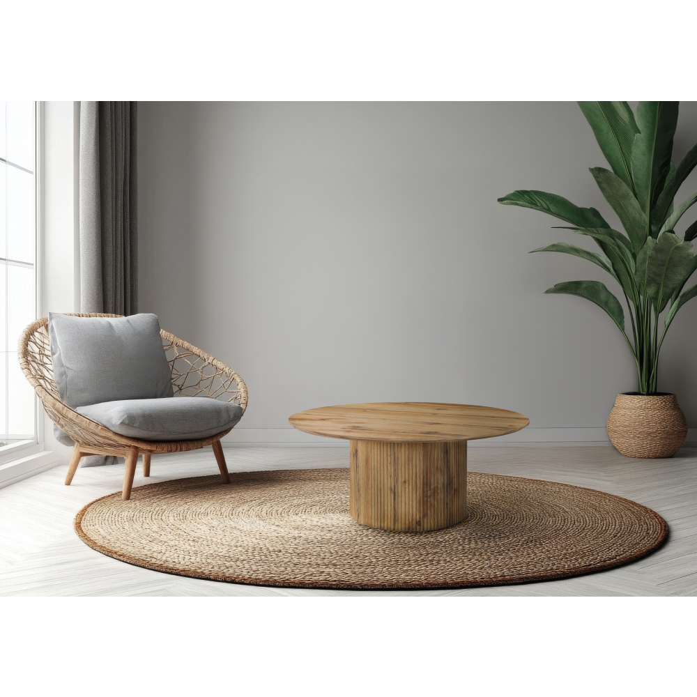 Konferenční stolek, dub, průměr 80 cm, MAHIR TYP 2