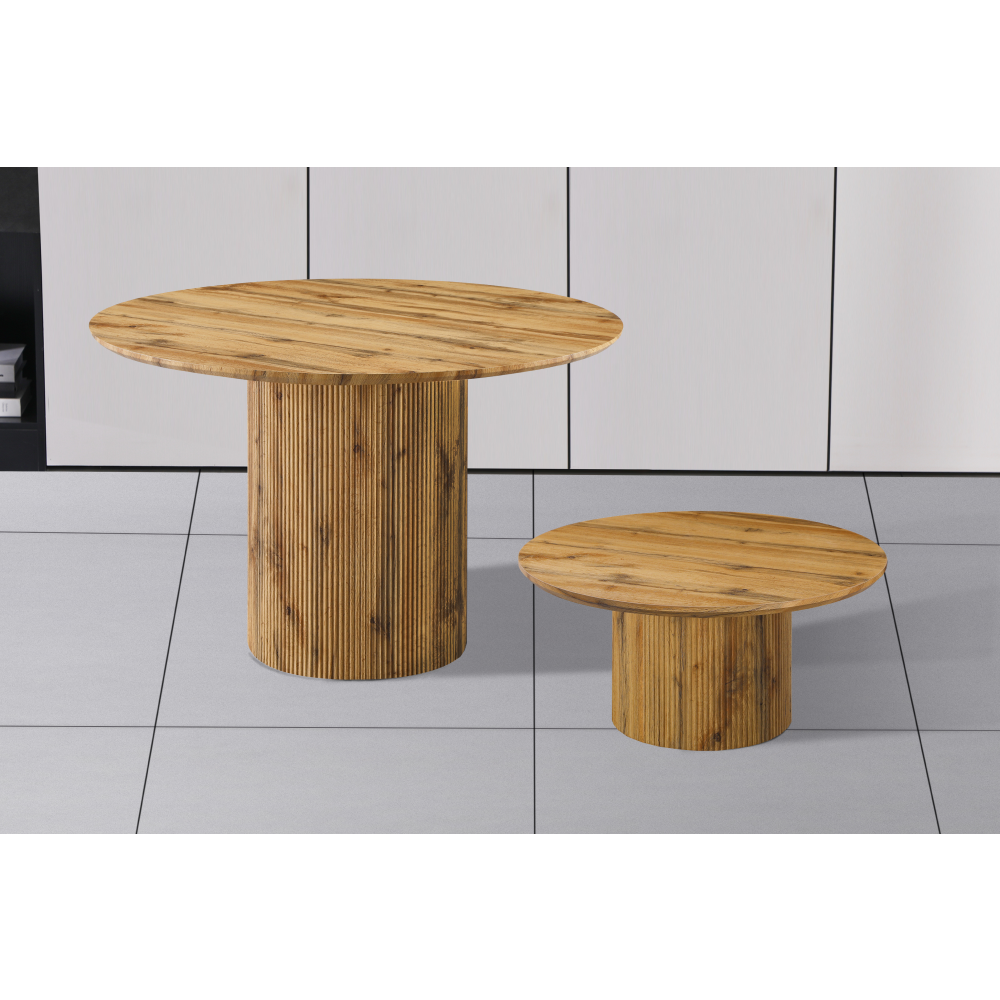 Konferenční stolek, dub, průměr 80 cm, MAHIR TYP 2