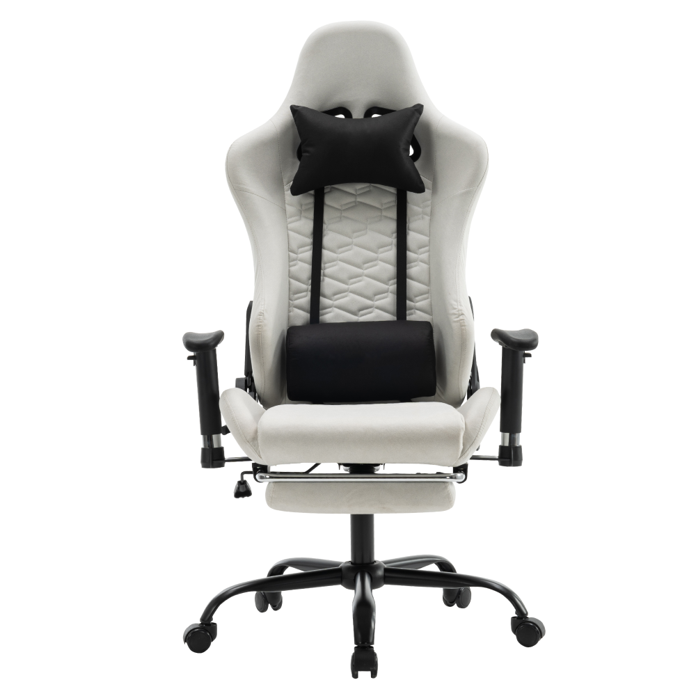 Kancelářské/herní křeslo, bílá/černá, PAPIBAS