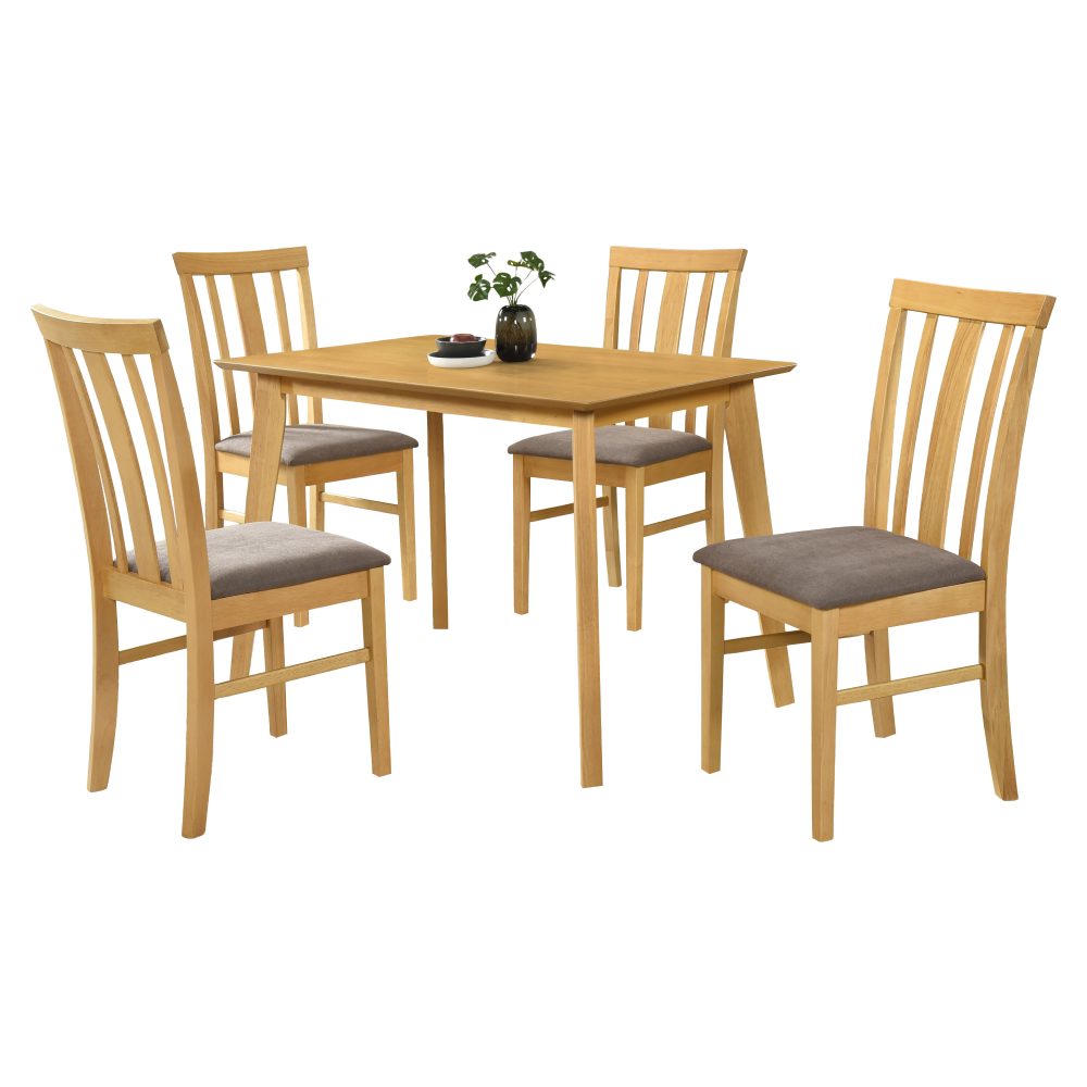 Jídelní set 1+4, dub sonoma světlý/tmavě hnědá, ROIS SET