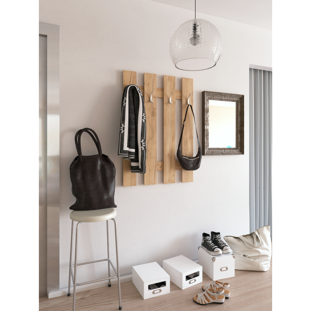 Věšáková stěna, dub artisan, KORADO NEW KV11