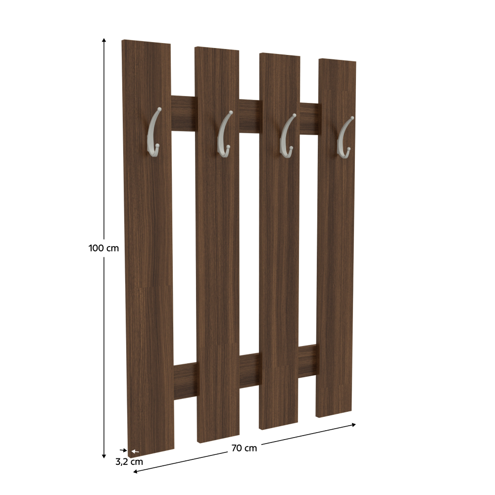 Věšáková stěna, ořech tabacco, KORADO NEW KV11