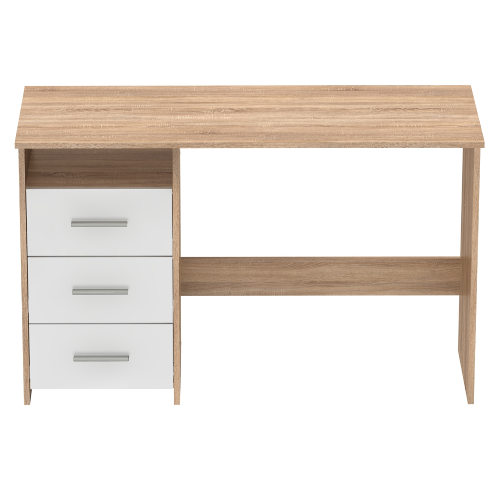 PC stůl, dub sonoma/bílá, LARISTOTE NEW