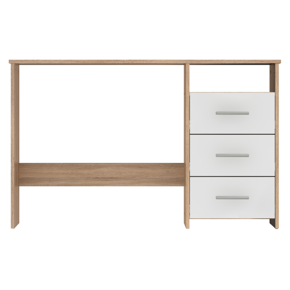 PC stůl, dub sonoma/bílá, LARISTOTE NEW