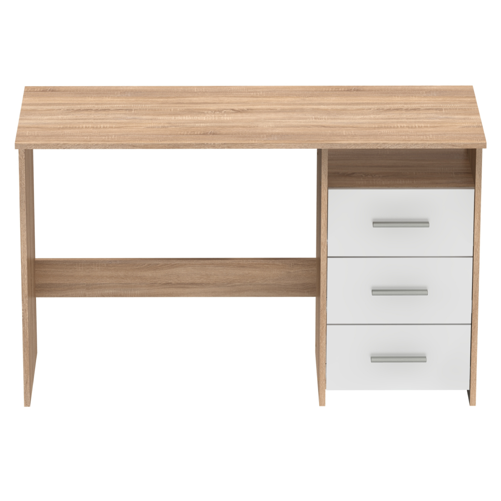 PC stůl, dub sonoma/bílá, LARISTOTE NEW