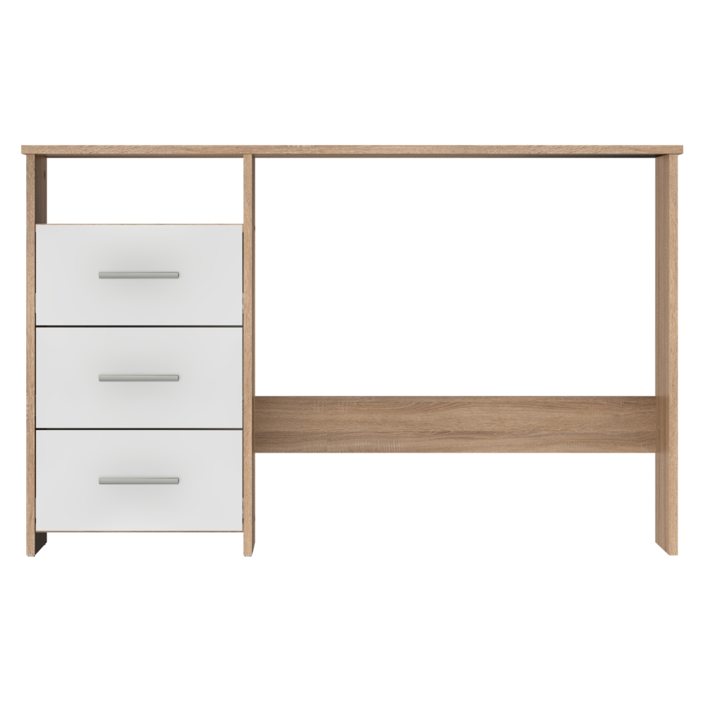 PC stůl, dub sonoma/bílá, LARISTOTE NEW