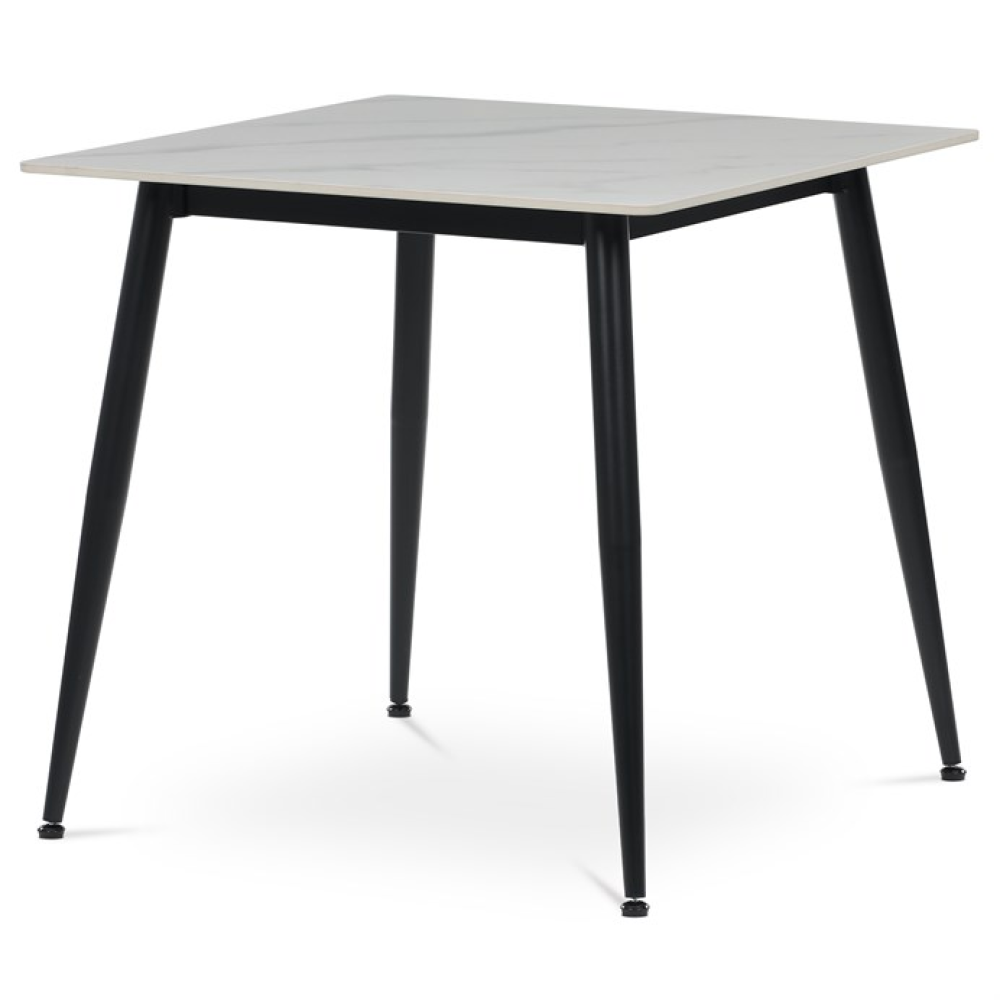 HT-398M WT - Jídelní stůl 80x80cm, keramika, mramor, HT-398M WT