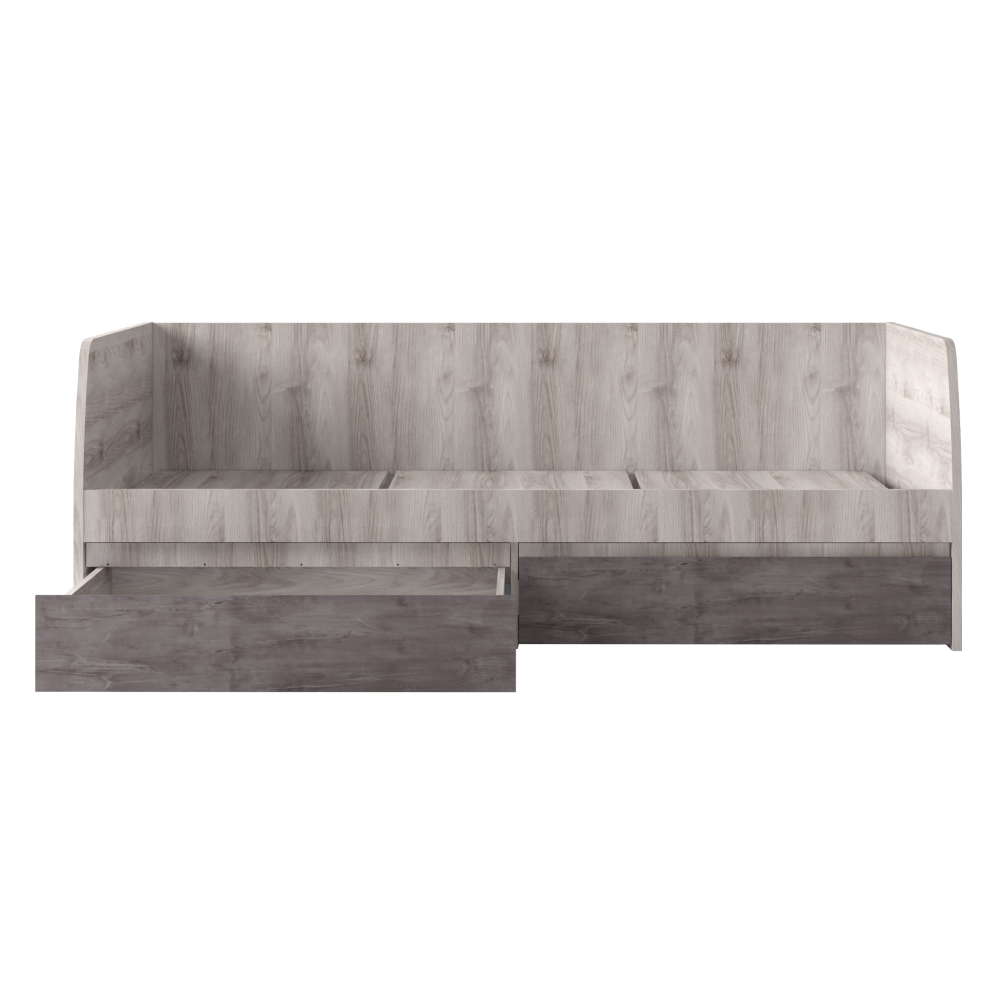 Postel 2S, 90x200, kaštan nairobi/onyx, JESI NEW