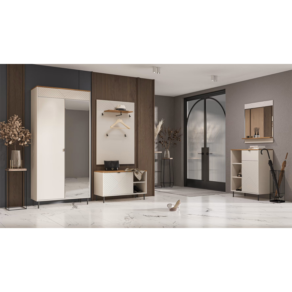 Skříň, kašmír/dub castello, EYCO 2D/40