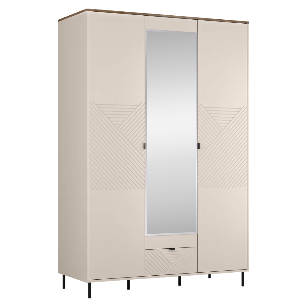 Skříň, kašmír/dub castello, EYCO 3D1S