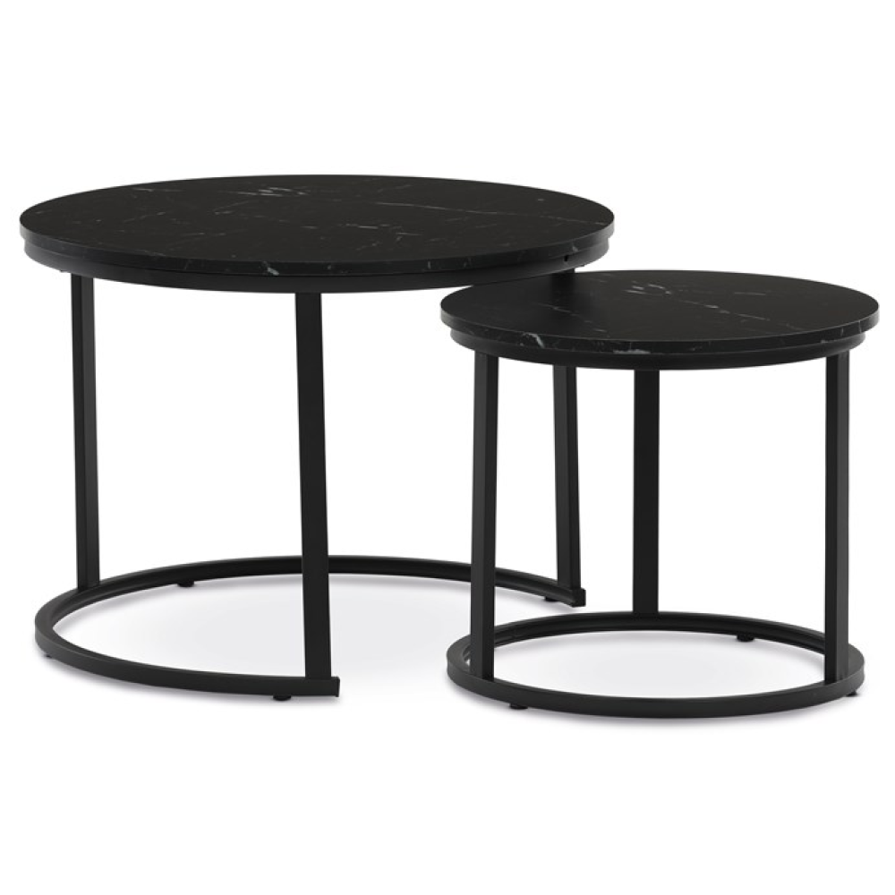 CT-X7122 BK - Konferenční stolek 70x70cm, mdf, mramor, CT-X7122 BK