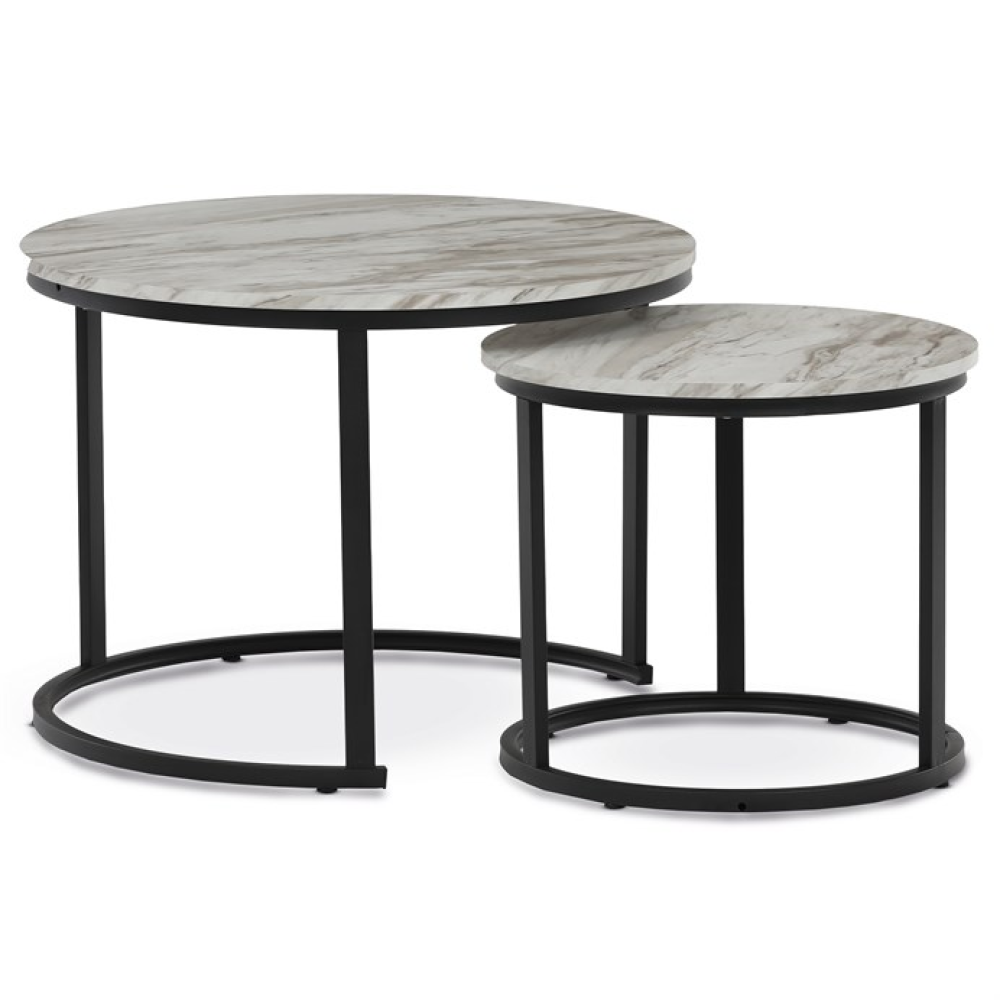 CT-X7122 WT - Konferenční stolek 70x70cm, mdf, mramor, CT-X7122 WT