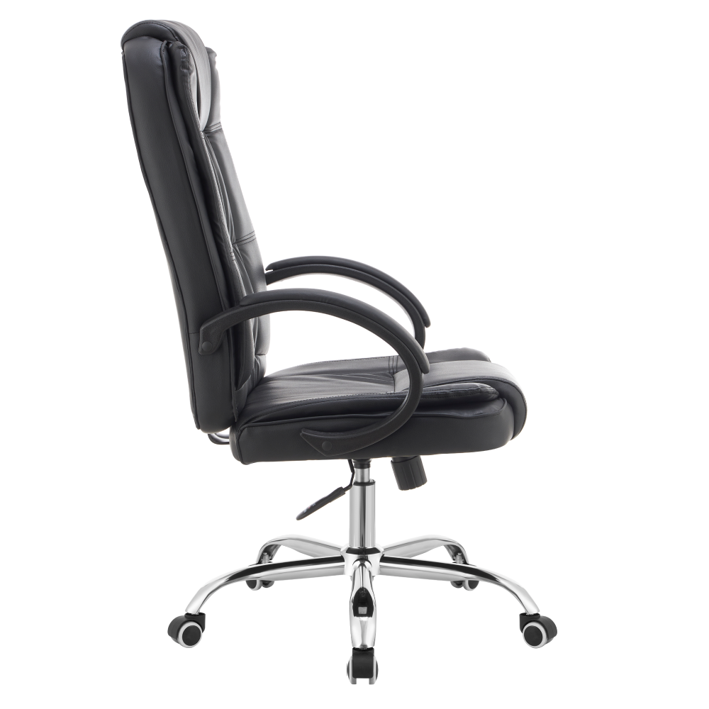 Kancelářské křeslo, černá ekokůže, MADOX NEW