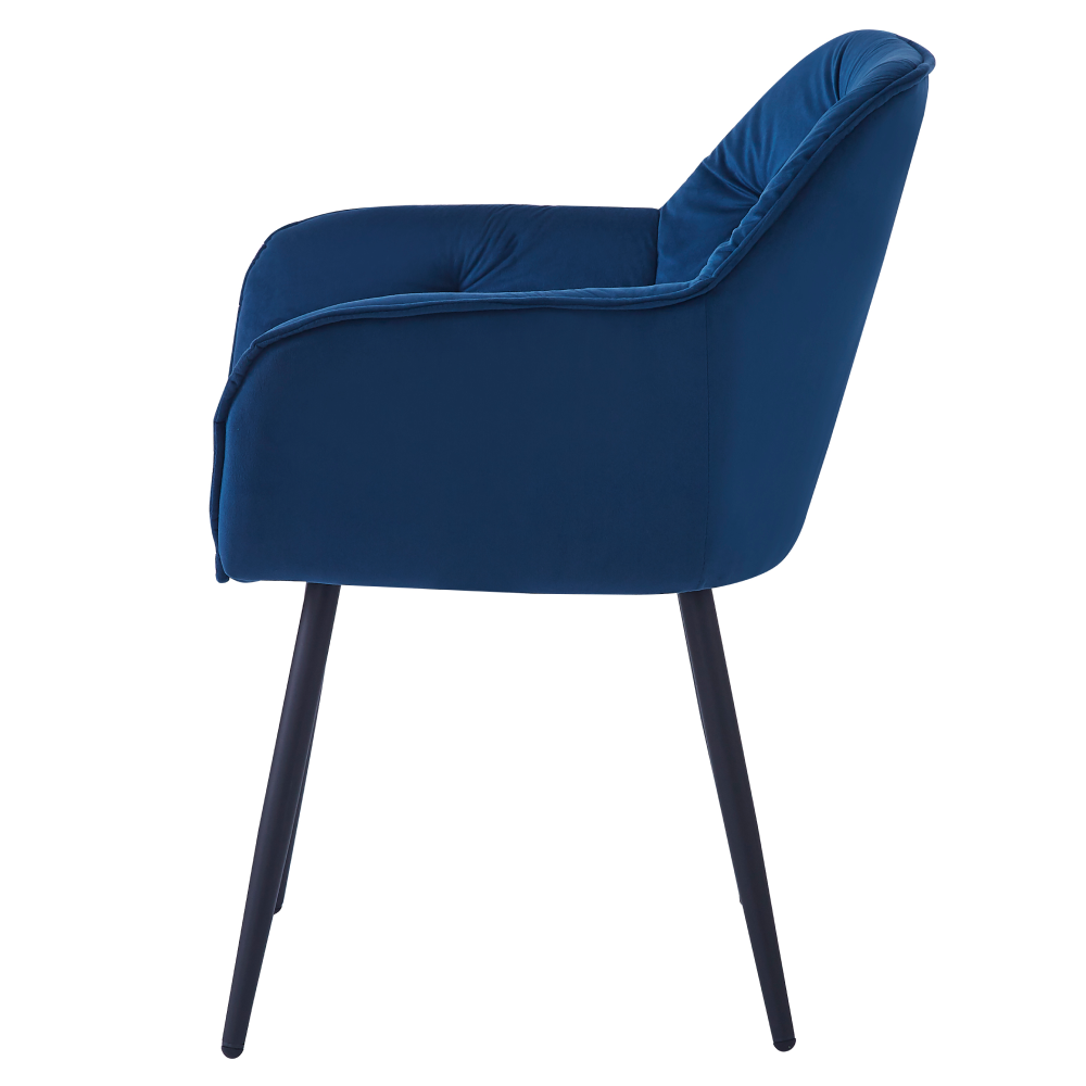 Designové křeslo, modrá Velvet  látka, FEDRIS NEW