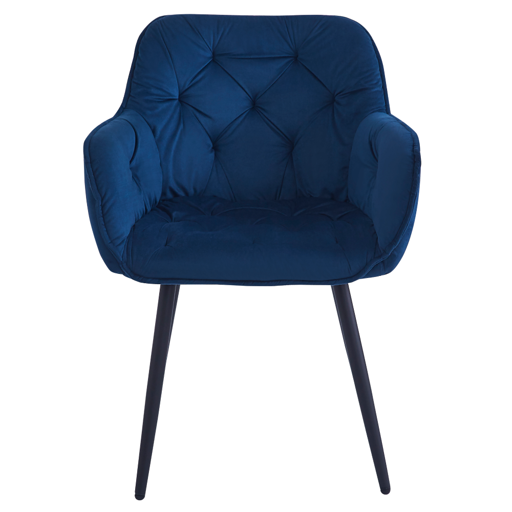 Designové křeslo, modrá Velvet  látka, FEDRIS NEW