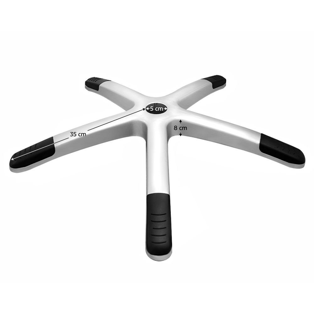 Podstava, stříbrná/černá, poloměr 35 cm, PODSTAVA TYP 2