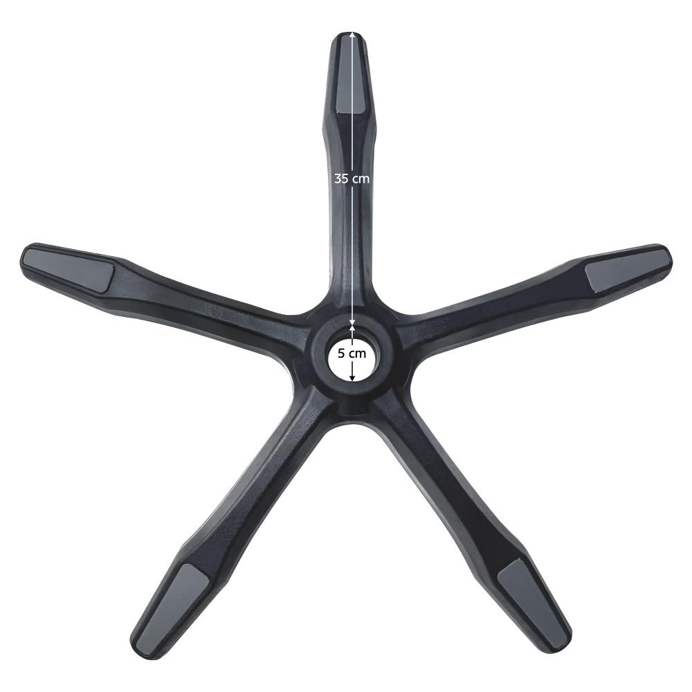 Základna, černá/šedá, poloměr 35 cm, ZÁKLADNA TYP 8