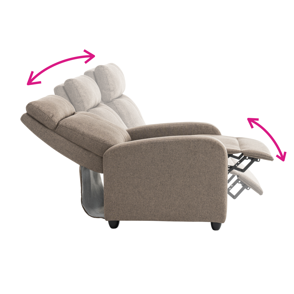 Relaxační křeslo, hnědá, KRESO NEW