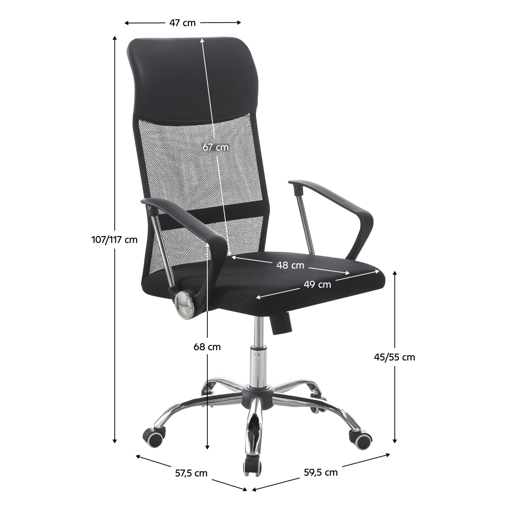 Kancelářské křeslo, černá, TC3-973M 5 NEW