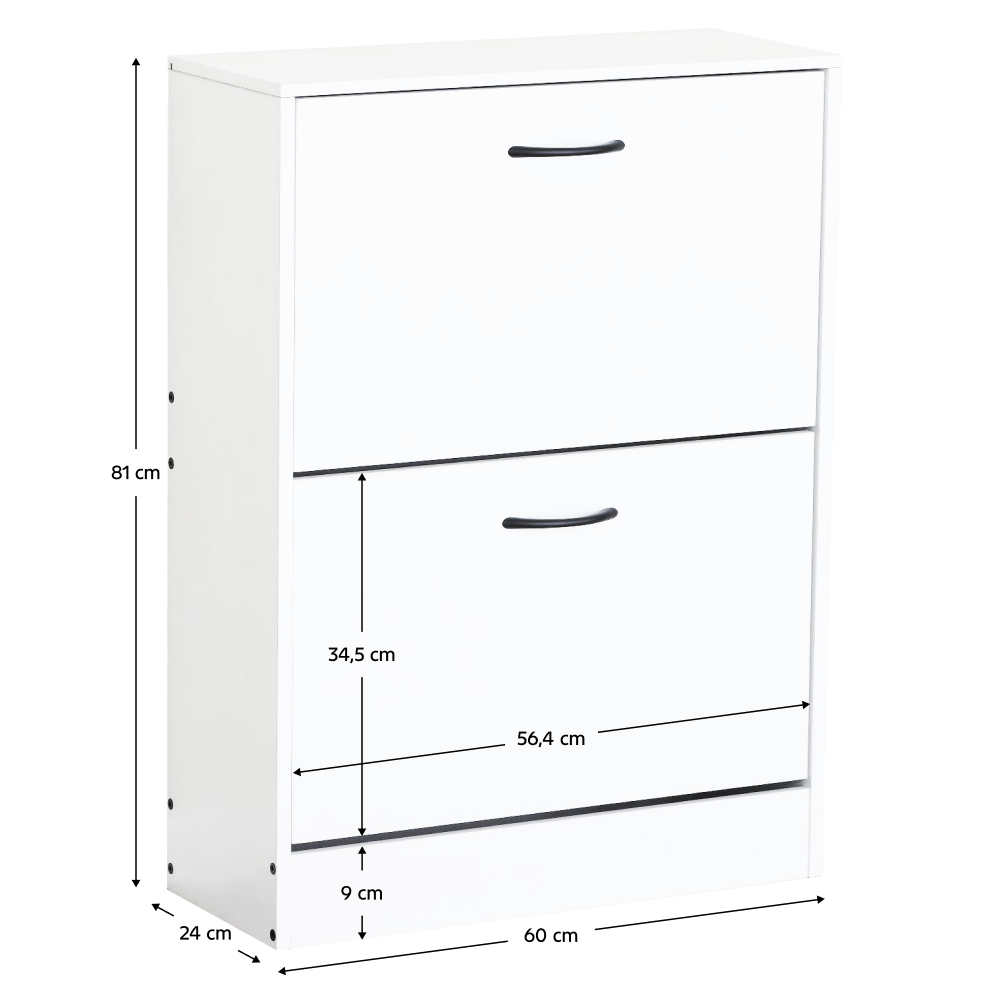 Botník, 2-řadý, bílá, BOTNIX