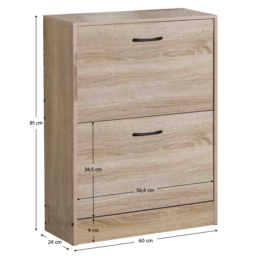 Botník, 2-řadý, dub, BOTNIX