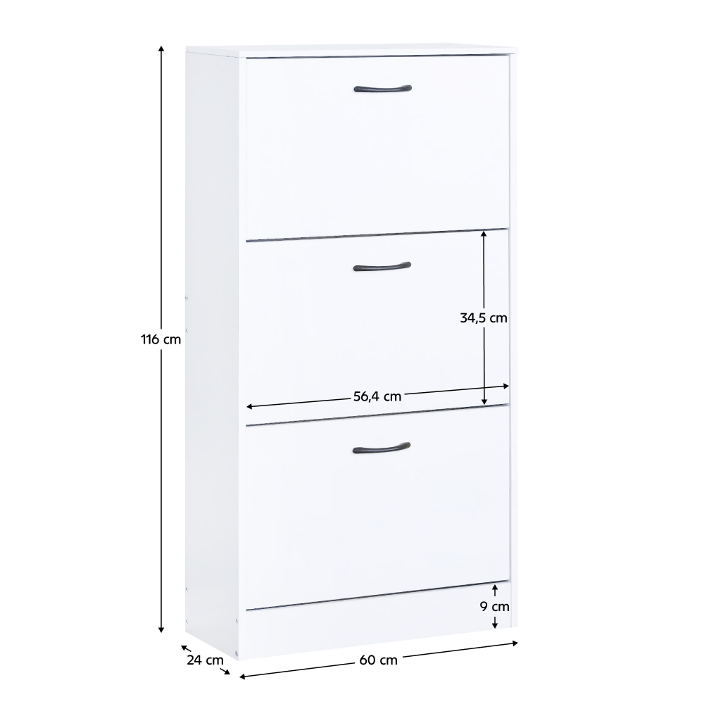 Botník, 3-řadý, bílá, BOTORIA