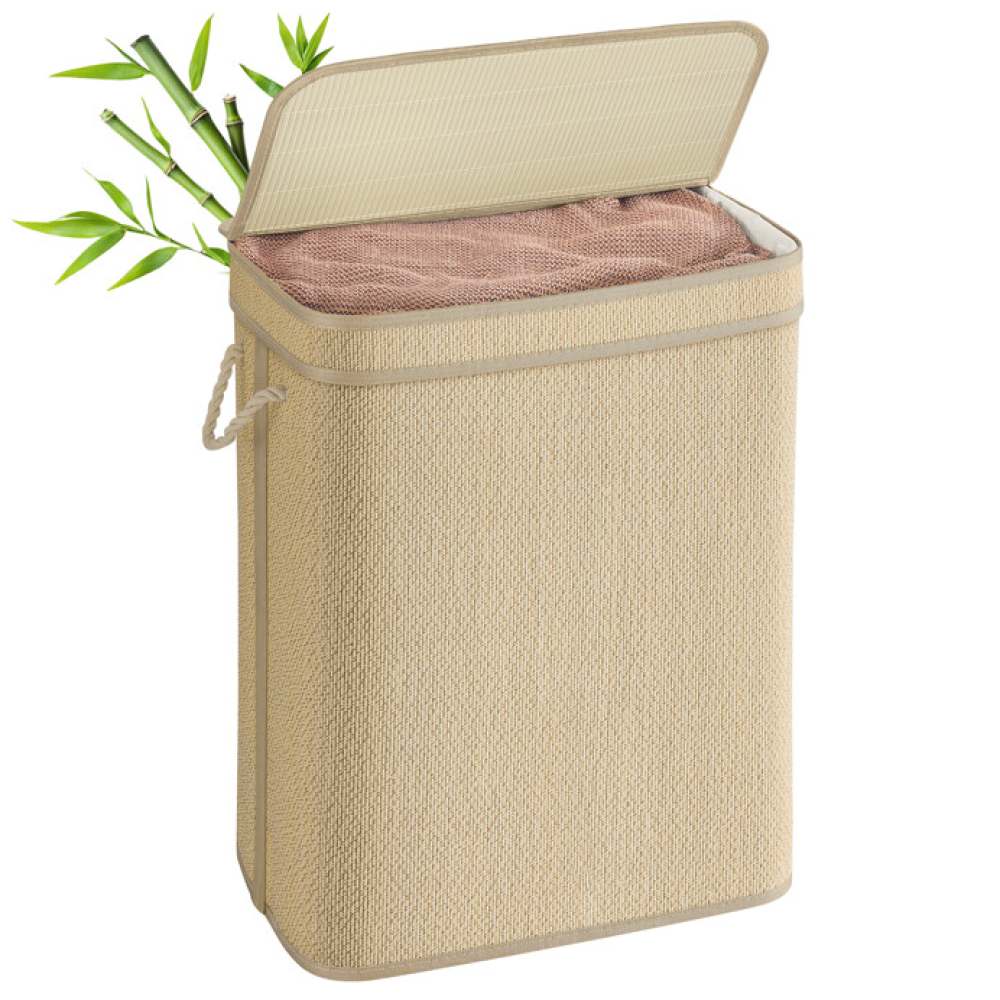 APK-E1067 NAT - Koš na prádlo, bambus, přírodní, APK-E1067 NAT
