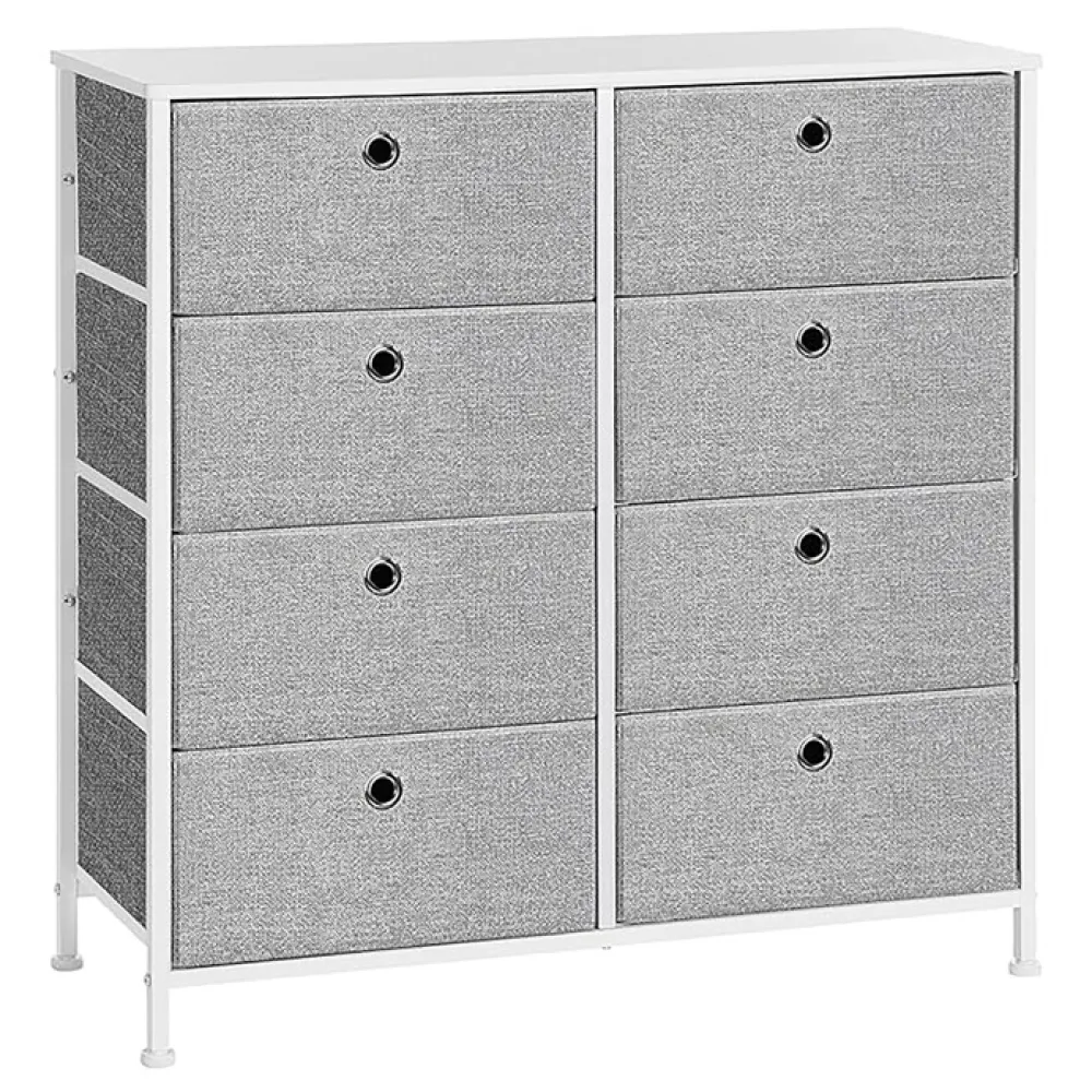 AUK-E1024 GREY - Komoda 80x30x82cm, kov, šedá, AUK-E1024 GREY