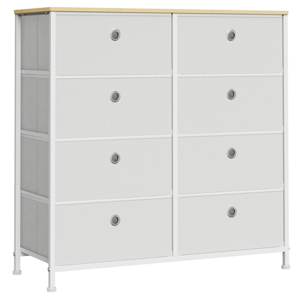 AUK-E1024 WT - Komoda 80x30x82cm, kov, bílá, AUK-E1024 WT