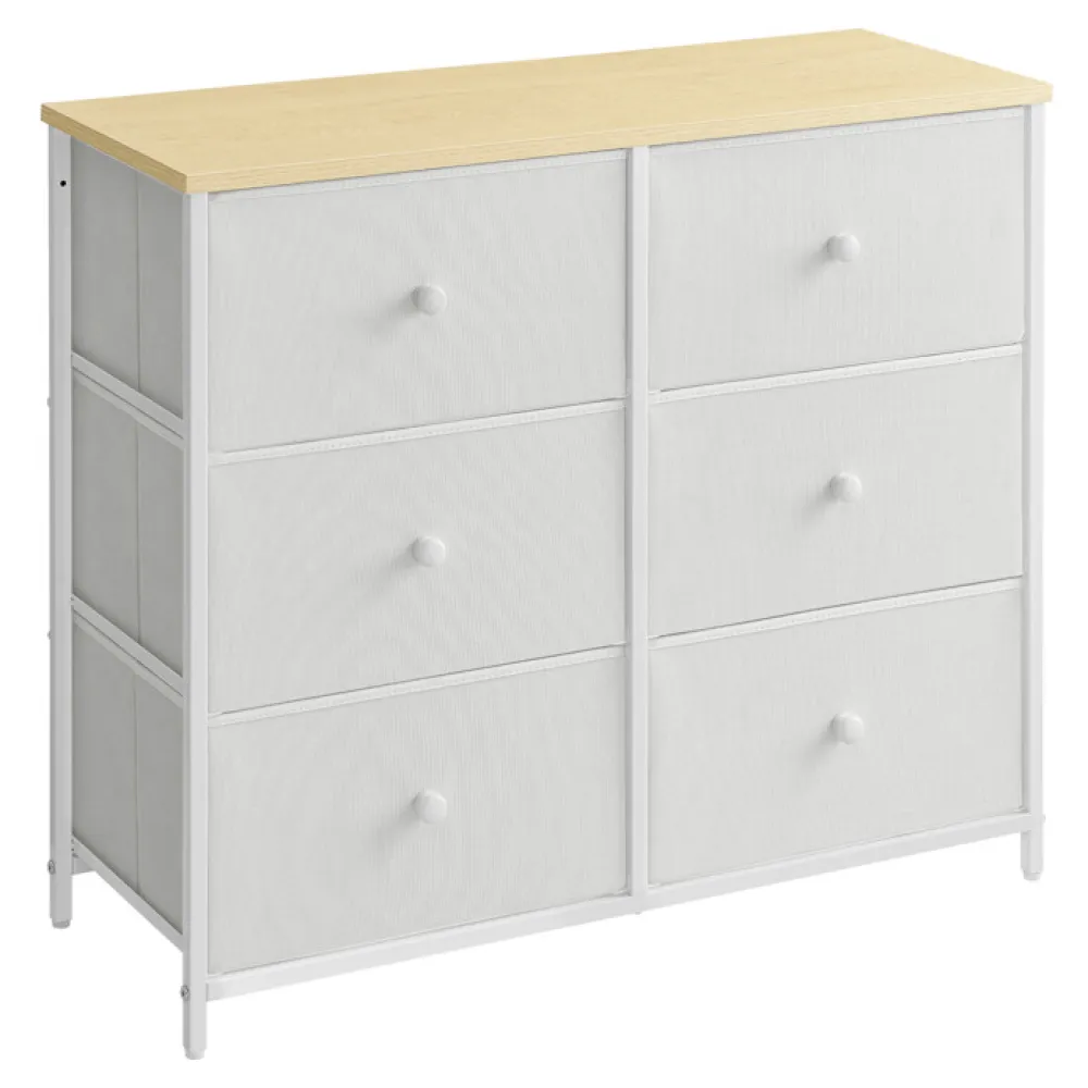 AUK-E1032 WT - Komoda 80x30x71cm, kov, bílá, AUK-E1032 WT