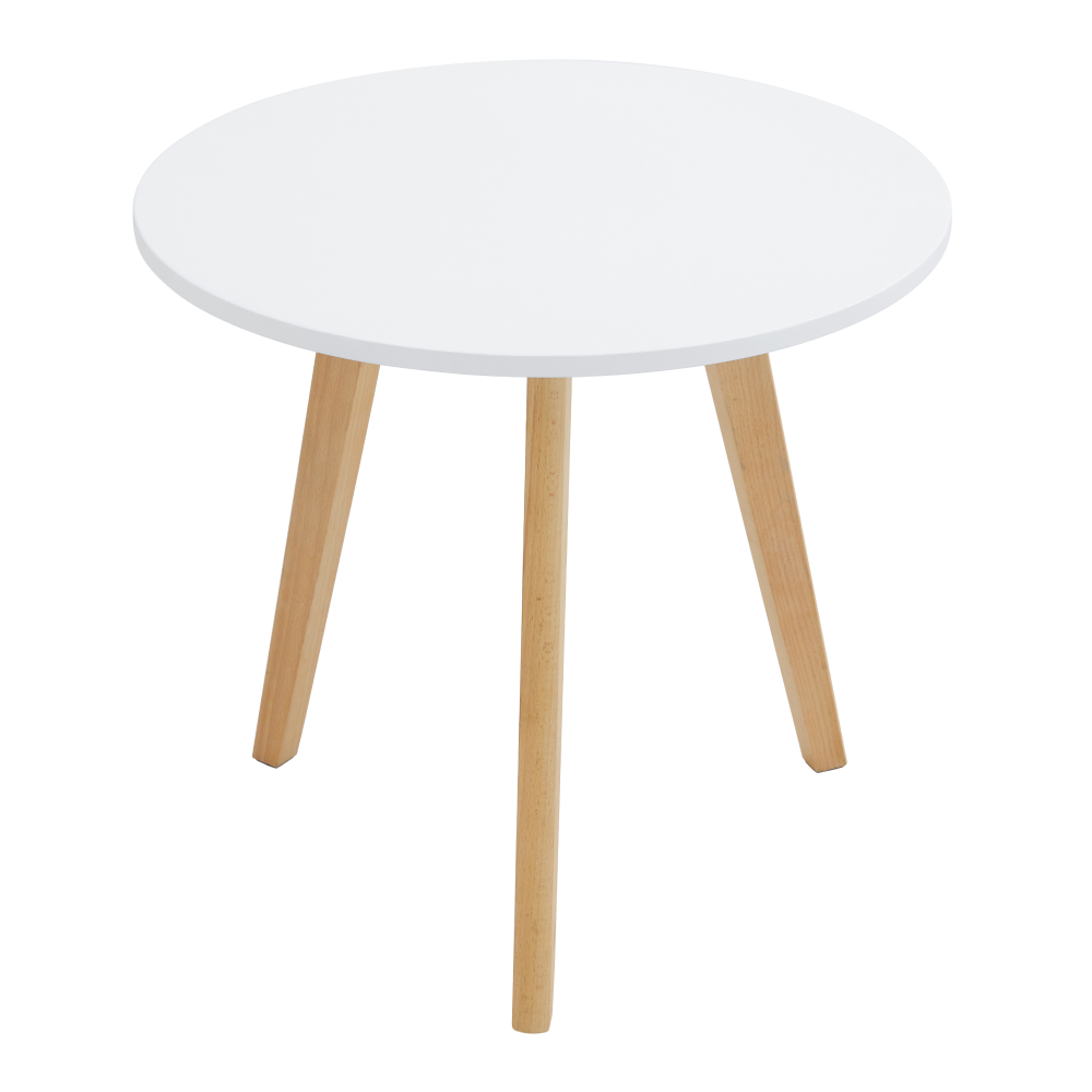 Sada 2 konferenčních stolků, bílá/buk, MALTO 2 NEW