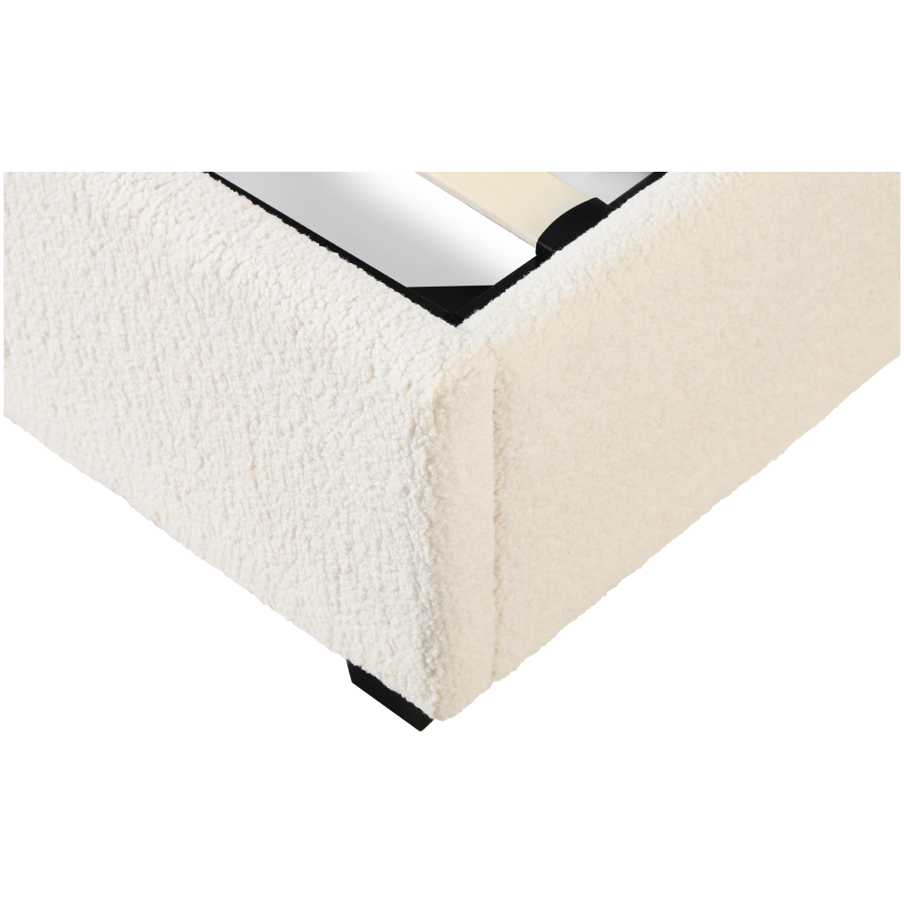 Postel s roštem, 180x200, bílá, LUNELA