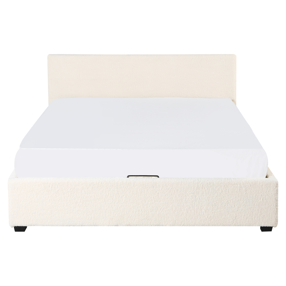 Postel s roštem, 180x200, bílá, LUNELA