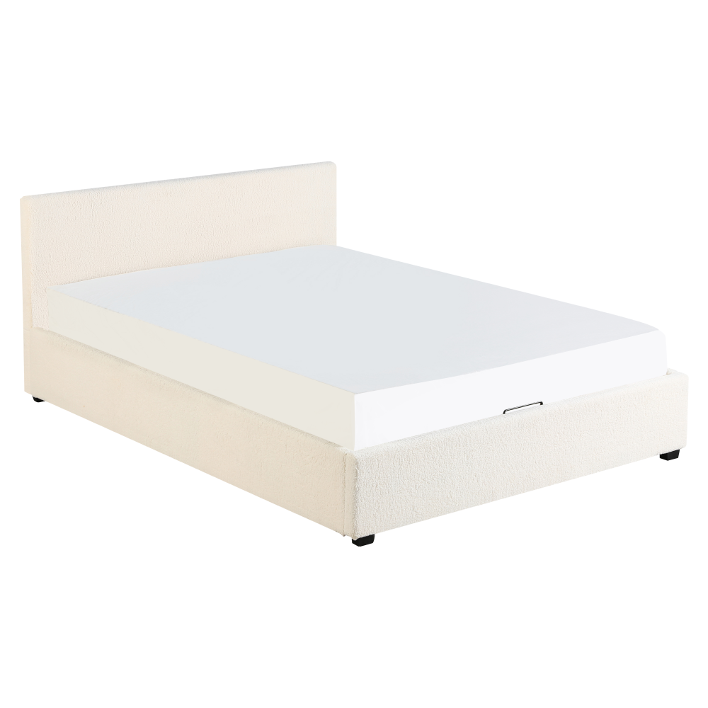 Postel s roštem, 180x200, bílá, LUNELA