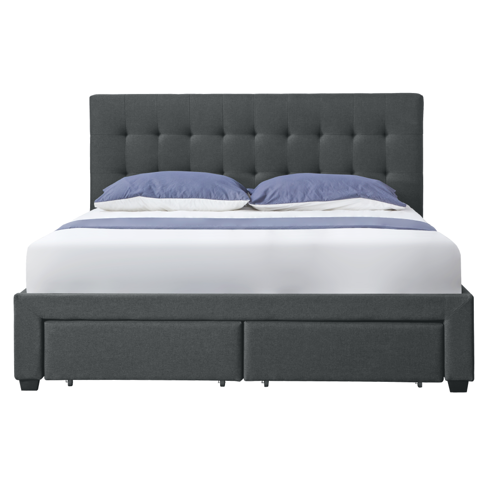 Postel s roštem, 180x200, šedá, MILARA