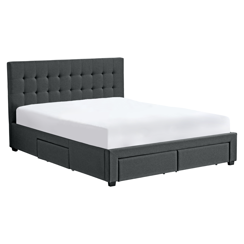 Postel s roštem, 180x200, šedá, MILARA