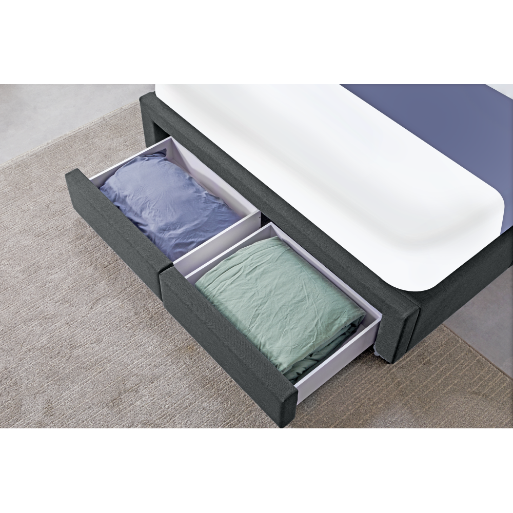 Postel s roštem, 180x200, šedá, MILARA