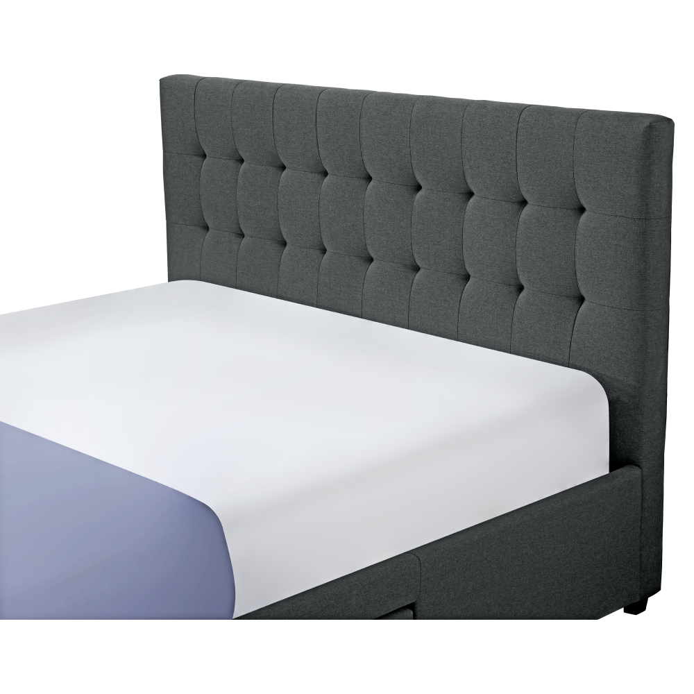 Postel s roštem, 180x200, šedá, MILARA