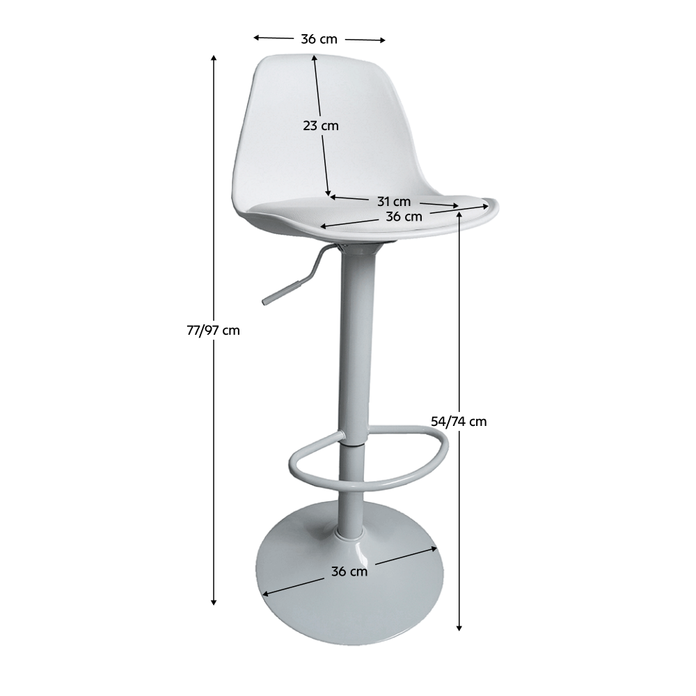 Barová židle, bílá, DOBBY NEW