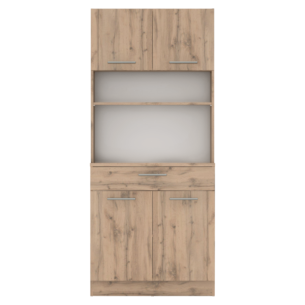 Čtyřdveřový kredenc, dub wotan, DOMIS NEW