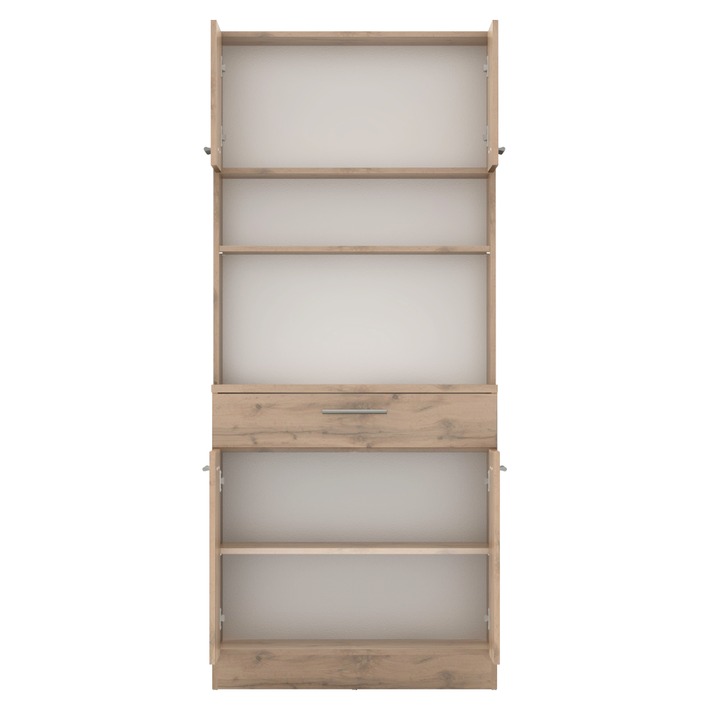 Čtyřdveřový kredenc, dub wotan, DOMIS NEW