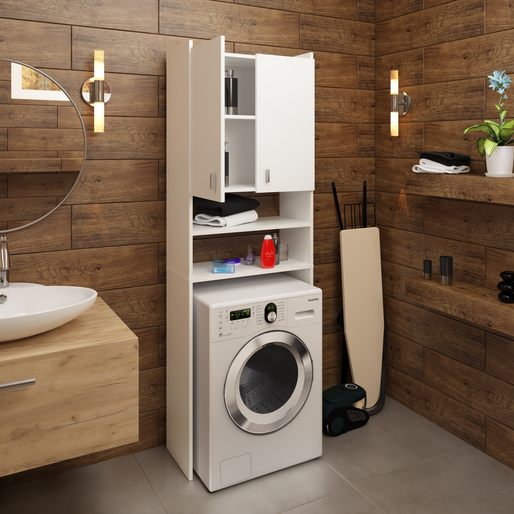 Skříňka nad pračku, bílá, NATALI NEW