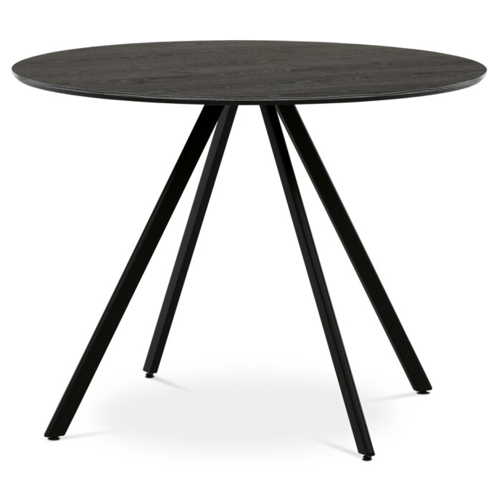 HT-R5010 GREY - Kulatý jídelní stůl 100x100cm, lamino, šedý dub, HT-R5010 GREY