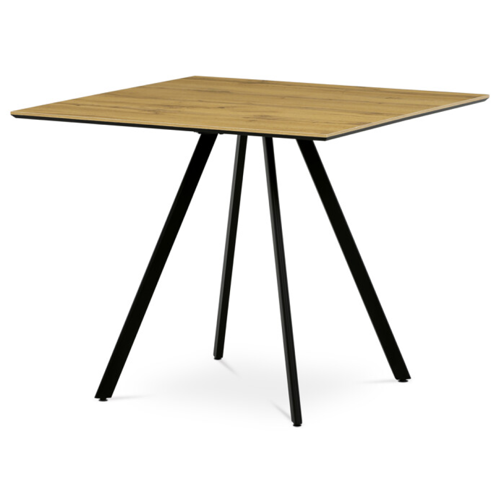 HT-R5190 OAK - Jídelní stůl 90x90cm, lamino, dub, HT-R5190 OAK